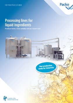 Processing lines for liquid ingredients