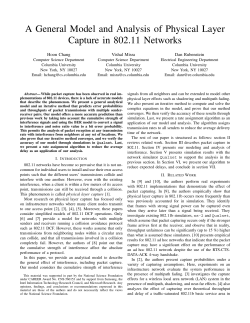 A General Model and Analysis of Physical Layer Capture in 802.11