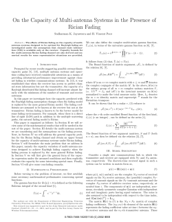 On the Capacity of Multi-Antenna Systems in the Presence of Rician
