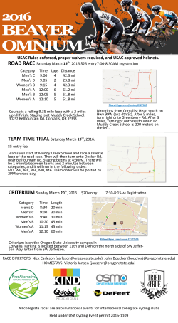 TEAM TIME TRIAL Saturday March 19