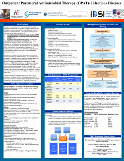 OPAT Programmes Patient Referral Pathways