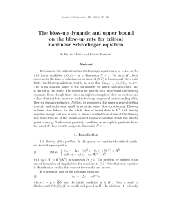 The blow-up dynamic and upper bound on the blow