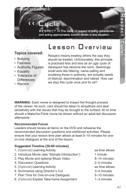 Cycle Lesson Overview