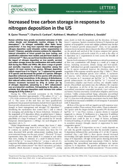 Increased tree carbon storage in response to nitrogen deposition in