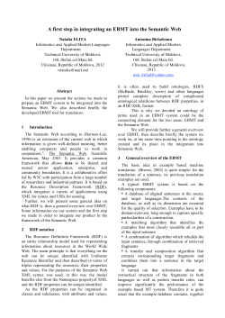 A first step in integrating an EBMT into the Semantic Web
