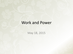 How much work is done?