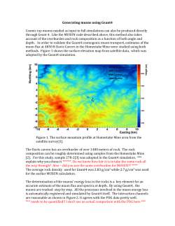 Generating muons using Geant4 Cosmic ray muons needed as