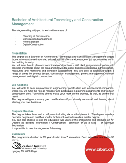 PBA Architechtural Technology and construction management