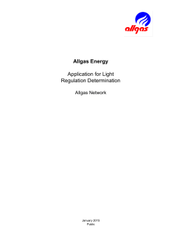 Application for light regulation of the Allgas Gas Distribution Network