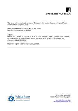 Changes in the carbon balance of tropical forest: evidence from long