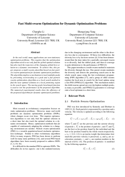 Fast Multi-swarm Optimization for Dynamic Optimization Problems