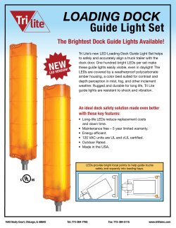 Loading Dock Guide Light Set Product Information Sheet