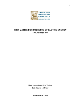 risk matrix for projects of eletric energy transmission