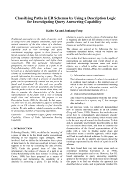 Classifying paths in ER schemas by using a description logic for