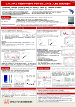 MAXDOAS measurement from the Dandelions Campaigns