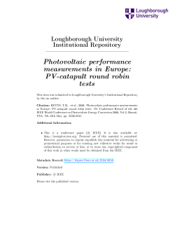 Photovoltaic performance measurements in Europe