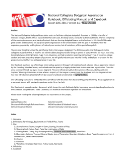 National Collegiate Dodgeball Association Rulebook, Officiating