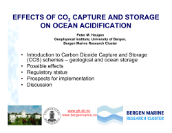 Effects of CO 2 capture and storage on ocean acidification