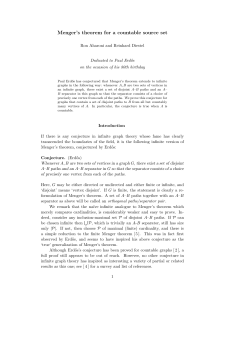 Menger`s theorem for a countable source set - math.uni
