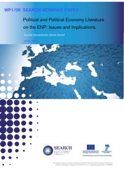 Political and Political Economy Literature on the ENP: Issues and