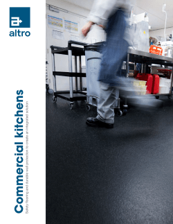 Commercial kitchens Safety flooring and durable wall