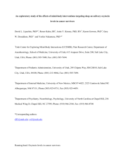 An exploratory study of the effects of mind