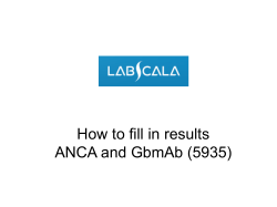 How to fill in results ANCA and GbmAb (5935)