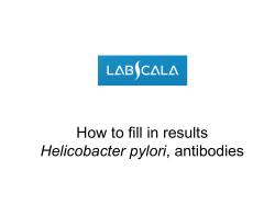 How to fill in results Helicobacter pylori, antibodies