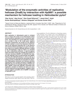 Modulation of the enzymatic activities of replicative
