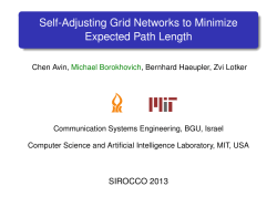 Self-Adjusting Grid Networks to Minimize Expected Path Length