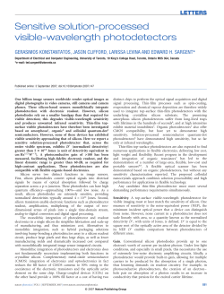 Sensitive solution-processed visible