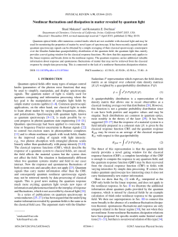 Nonlinear fluctuations and dissipation in matter revealed by