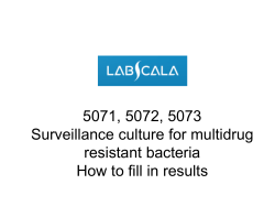 Surveillance for multidrug resistant bacteria, eForm-guide