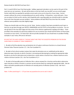 Comments FE I Review MAT220