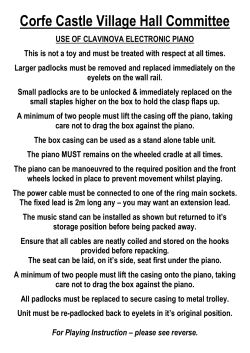 Clavinova Electric Piano Instructions