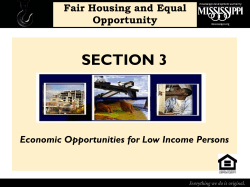 Section 3 Compliance - Mississippi Development Authority