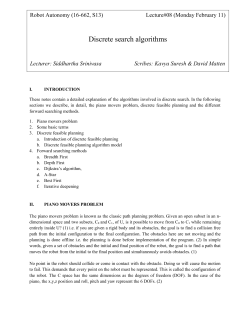 Discrete search algorithms - CMU Personal Robotics Lab