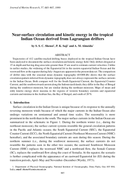Near-surface circulation and kinetic energy in the
