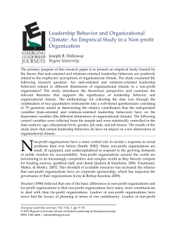 Leadership Behavior and Organizational Climate