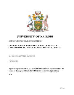 I Mwaura Kennedy Gathirwa, declare that this report is my original