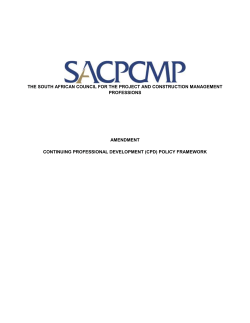 sacpcmp proposed cpd policy framework