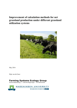 Improvement of calculation methods for net grassland production