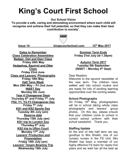 Halstow Newsletter - King`s Court First School
