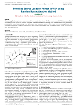 Providing Source Location Privacy in WSN using