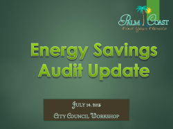 City of Palm Coast Green Update and Next Steps