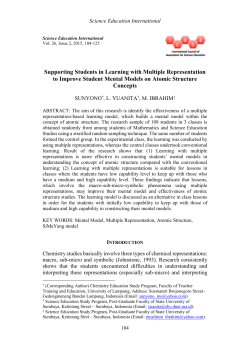 Supporting Students in Learning with Multiple Representation to