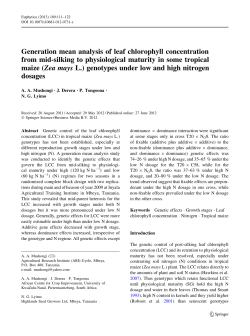 Generation mean analysis of leaf chlorophyll concentration from mid