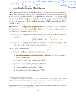 4 Amplitude/Linear Modulation