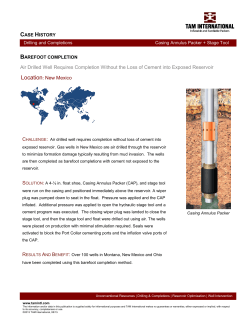 Air Drilled Well Requires Completion Without the Loss of Cement