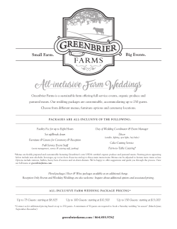 pricing - Greenbrier Farms